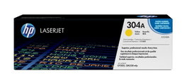 HP Toner 304A Jaune authentique pour imprimantes LaserJet - Cartouche de toner couleur à haut rendement