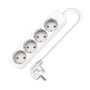 Rallonge 4 prises Schuko sans interrupteur TM Electron TMUAD504 Blanc 3680 W (1,5 m) (4 Unités)