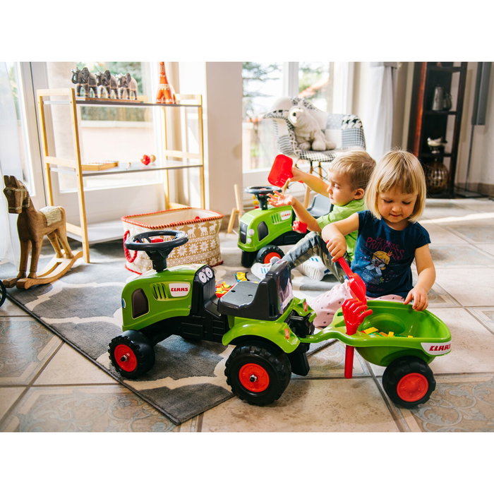 Falk Porteur tracteur Claas avec remorque et accessoires