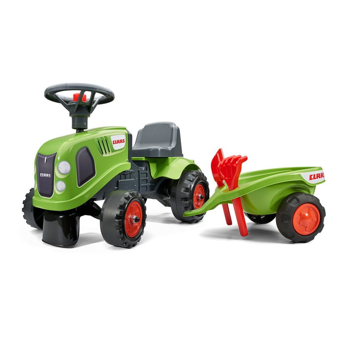 Falk Porteur tracteur Claas avec remorque et accessoires