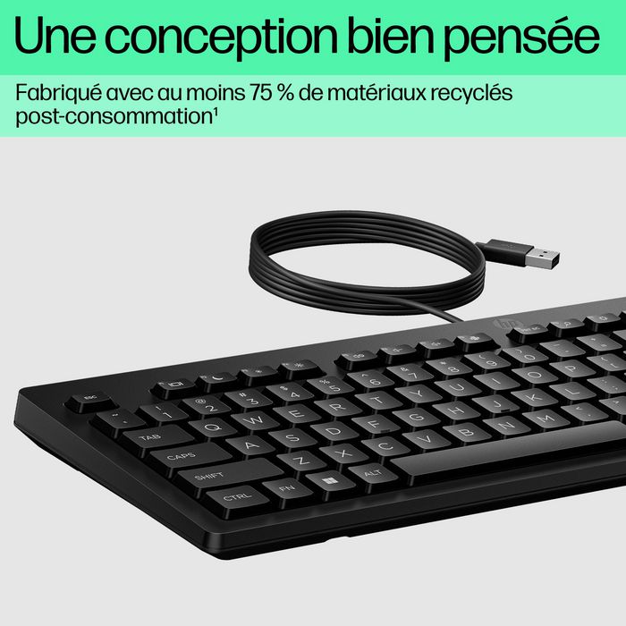 HP Clavier filaire HP 125 Noir