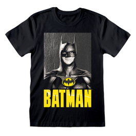 Batman T-shirt à manches courtes Batman Keaton Batman Noir Unisexe M
