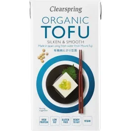Clearspring Tofu Soyeux Japonais 300 g - Riche en Protéines, Vegan, Sans Gluten