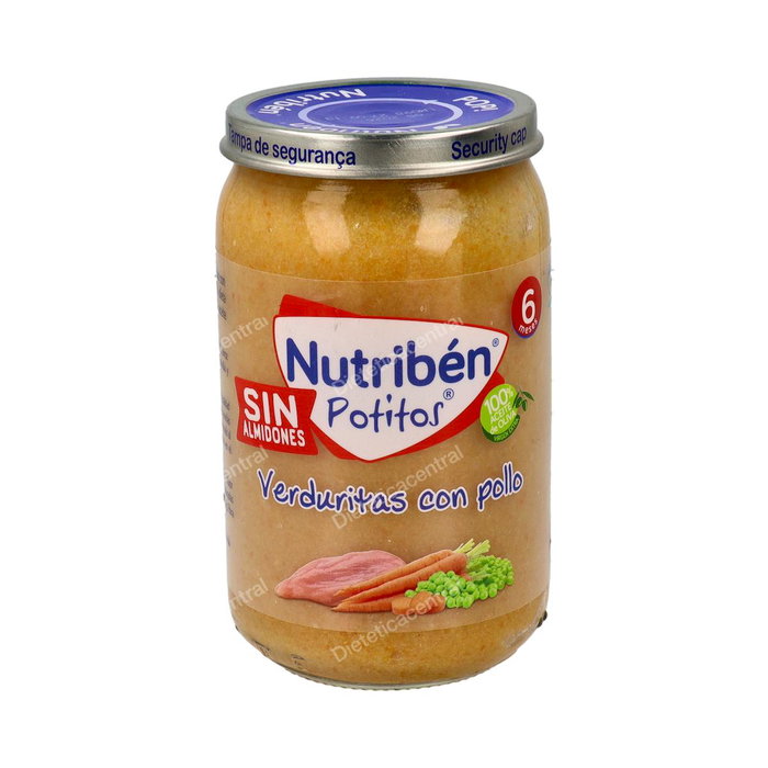 NUTRIBEN Potito Pollo Guisantes Y Zanahoria 235Gr NUTRIBEN Potito Pollo Guisantes Y Zanahoria 235Gr