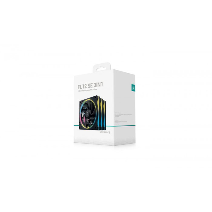 Deepcool FL12-3IN1 ARGB 3X 120 mm Pack de Ventilateurs PWM Noir 50.74 CFM 28.67 dB