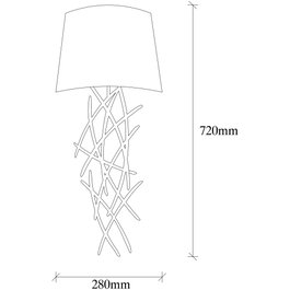 GreenIce Deco Applique Murale Asaf Blanc/Noir