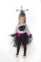 Creaciones Llopis - Costume d'Halloween enfant vampires avec dents, taille 1 (3-5 ans) - Tutu, pull et diadème gris