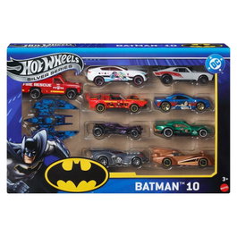 MATTEL Hot Wheels Blister 10 véhicules Batman DC Universe Silver Series