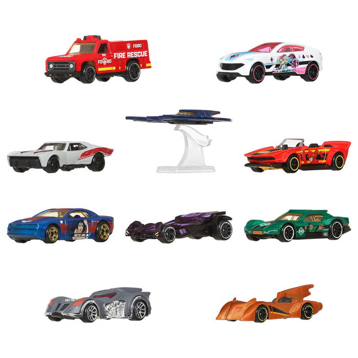 MATTEL Hot Wheels Blister 10 véhicules Batman DC Universe Silver Series