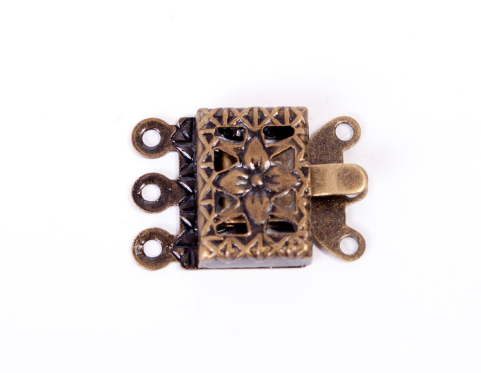 Innspiro Fermoir métallique carré doré vieilli 11x10mm (Lot de 2) Innspiro Fermoir métallique carré doré vieilli 11x10mm (Lot de 2)