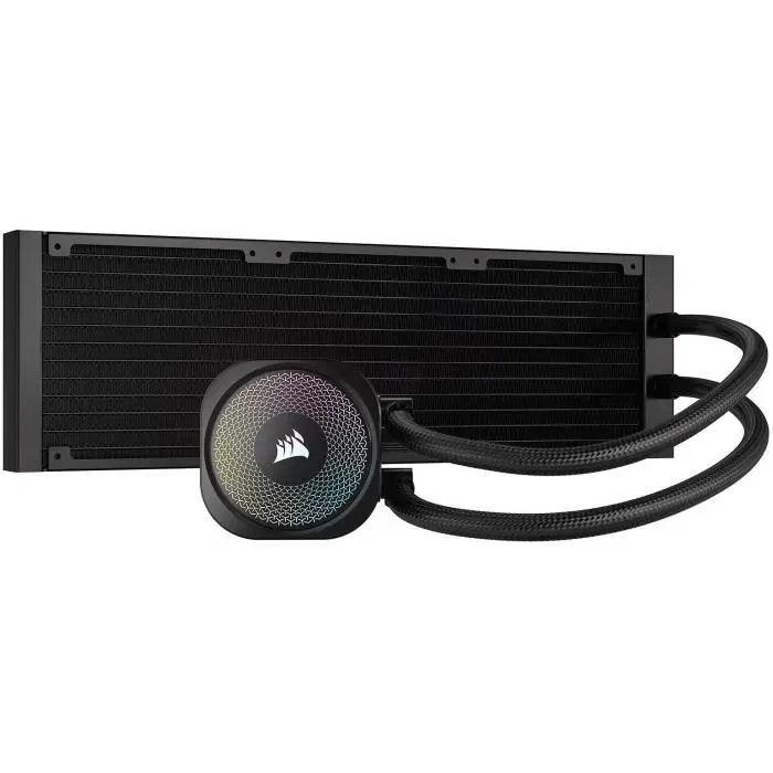 Corsair CW-9060093-WW Kit de Watercooling All-in-One Nautilus 360 avec Ventilateurs ARGB Noir