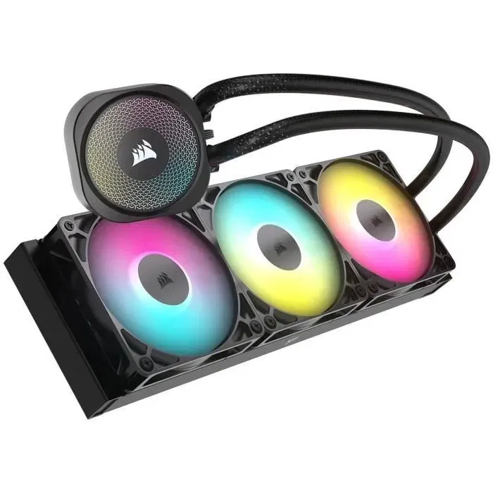 Corsair CW-9060093-WW Kit de Watercooling All-in-One Nautilus 360 avec Ventilateurs ARGB Noir