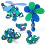 Gipsy Toys - Clixo Pack de Construction Magnétique 30 Pièces - Jouet Créatif Pliable et Flexible - Compatible Tous Packs - À Partir de 4 Ans - Bleu/Vert