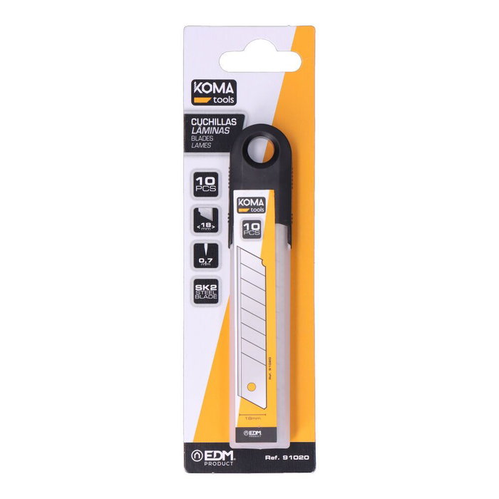 Koma Tools Set de 10 lames de rechange pour cutter 91017 Koma Tools Set de 10 lames de rechange pour cutter 91017