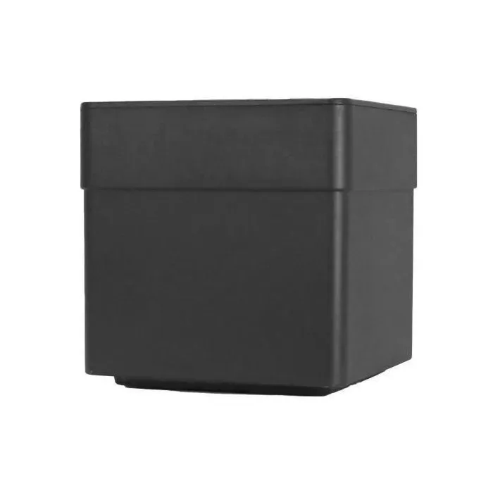 Carel Bac à fleurs carré avec roulettes 40 cm (39x39x39 cm) 26 L - Gris anthracite - Pour intérieur et extérieur