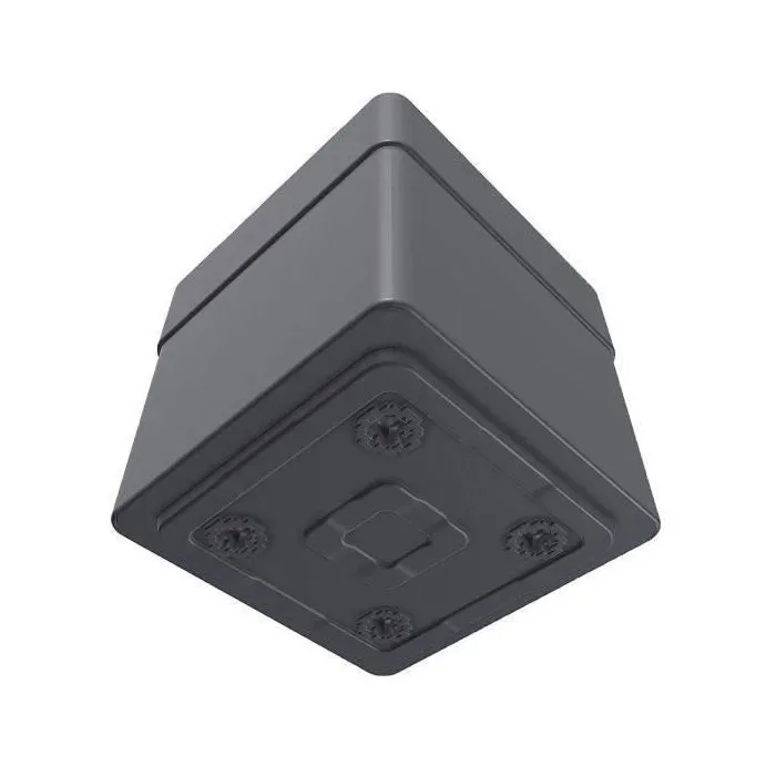 Carel Bac à fleurs carré avec roulettes 40 cm (39x39x39 cm) 26 L - Gris anthracite - Pour intérieur et extérieur