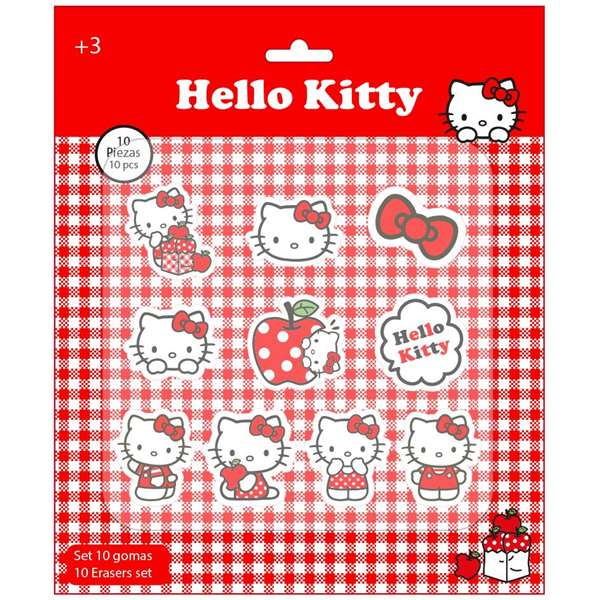 Safta Lot de 10 Gommes à Effacer Hello Kitty 25x30cm Safta Lot de 10 Gommes à Effacer Hello Kitty 25x30cm