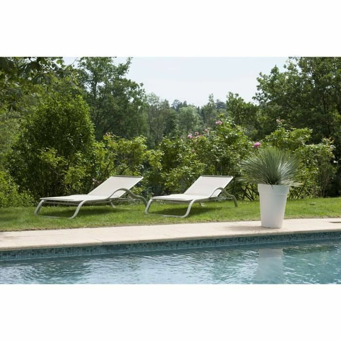 Riviera Pot de fleurs Soleilla haut blanc Riviera Pot de fleurs Soleilla haut blanc
