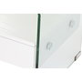 Table de Nuit DKD Home Decor Blanc Transparent Verre Bois MDF 50 x 40 x 45,5 cm