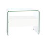 Table de Nuit DKD Home Decor Blanc Transparent Verre Bois MDF 50 x 40 x 45,5 cm