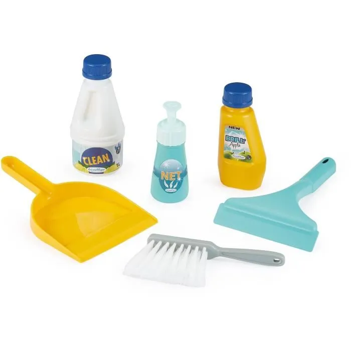 Ecoiffier 2772 - Chariot de ménage enfant avec aspirateur jouet - Apprendre à nettoyer en s'amusant