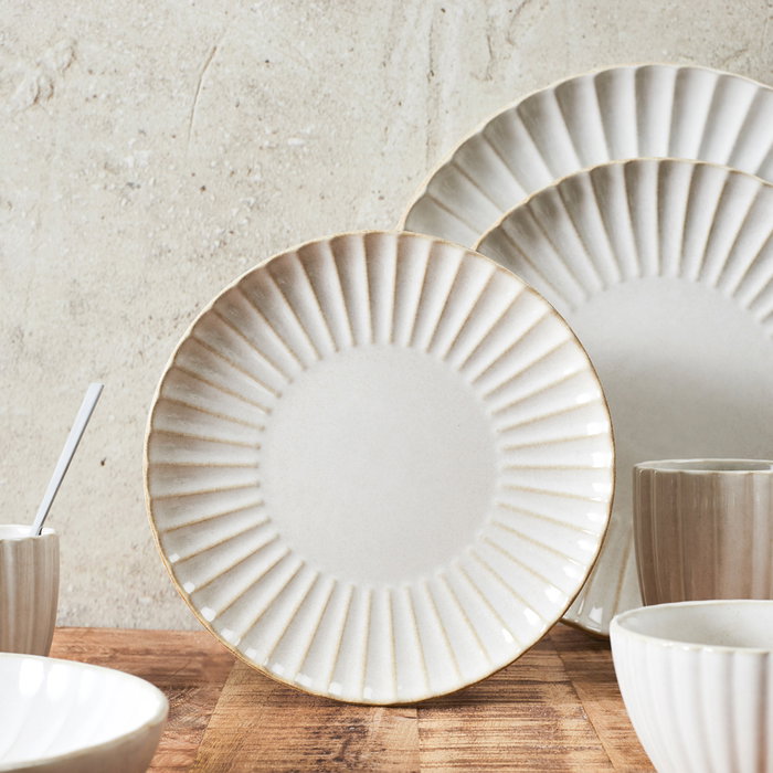 Home Deco Factory Plat à dessert Vlora 21,7 cm en grès