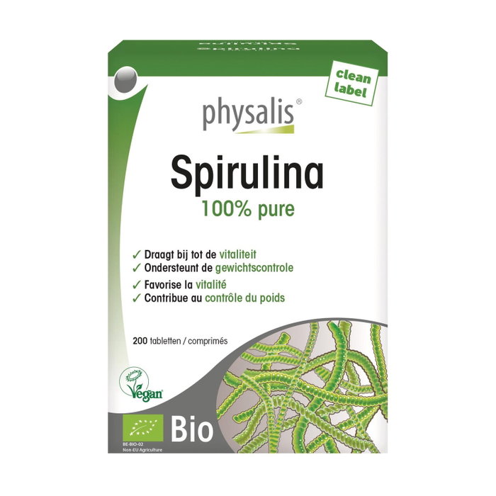 Physalis Espirulina Bio 200 comprimés Physalis Espirulina Bio 200 comprimés