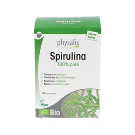 PHYSALIS Spiruline 200 comprimés Bio complément alimentaire vitalité et contrôle du poids