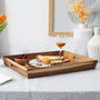Home Deco Factory Bandeja avec anses en acacia 42x33 cm