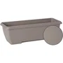 Garden Id Jardiniere Teramo 60 cm - Réservoir d'eau intégré en polypropylène recyclé - 13.2 litres - Imitation pierre - Couleur Taupe