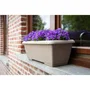 Garden Id Jardiniere Teramo 60 cm - Réservoir d'eau intégré en polypropylène recyclé - 13.2 litres - Imitation pierre - Couleur Taupe