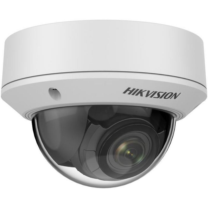 Hikvision Caméra de surveillance réseau dôme 4 MP (2.8-12 mm) varifocale motorisée, Détection humaine/véhicule, WDR 120 dB, IR 50 m, IP67, Microphone intégré, Slot SD