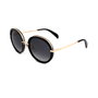 Tous STO405 Lunettes de soleil femme monture métallique ronde, 54-20-135 mm, protection UV400