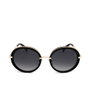 Tous STO405 Lunettes de soleil femme monture métallique ronde, 54-20-135 mm, protection UV400