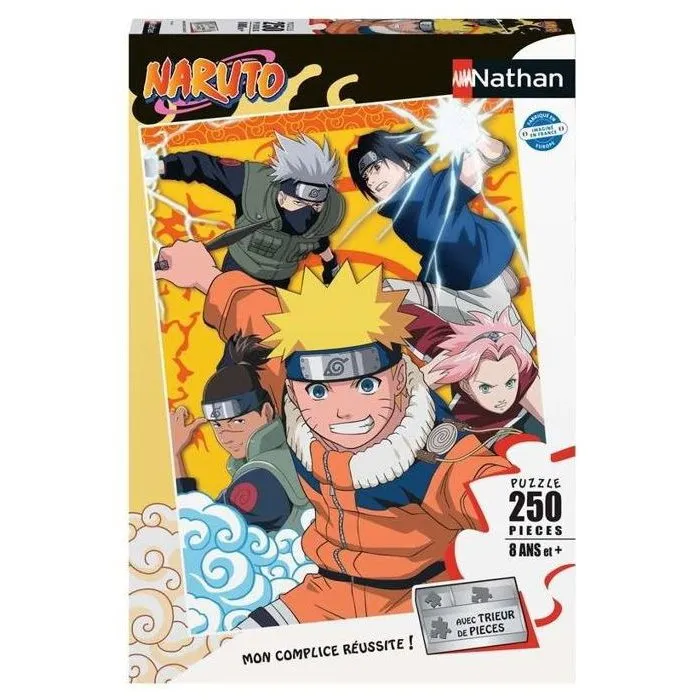 Nathan - Puzzle 250 pièces - Naruto à l'académie des ninjas - Jeu pour enfants - Développe concentration et logique