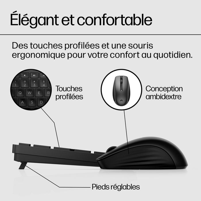 HP 650 Wireless Keyboard and Mouse Blanc HP 650 Wireless Keyboard and Mouse Blanc