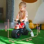 FALK Draisienne moto Baby Moto Racing Team - Larges roues, fabrication française - 40% plastique recyclé, rouge - Pour enfants 1 à 3 ans