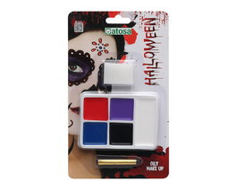 Set de maquillage Halloween Catrina Mexicaine, maquillage cire 5 couleurs vives pour adulte, idéal pour déguisement Dia de los Muertos