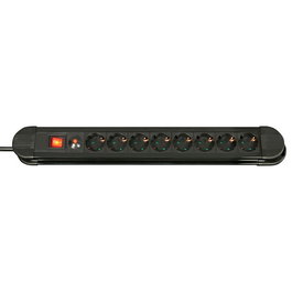 Lindy - Multiprise 8 prises Schuko avec protection enfant et parasurtenison - Câble 1,4m - Puissance max 3500W - Noir