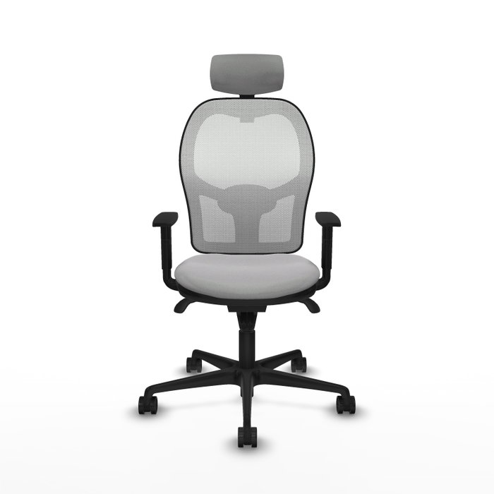 Piqueras y Crespo Chaise de Bureau 1D036N2 Gris Clair et Blanc