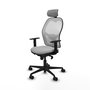 Piqueras y Crespo Chaise de Bureau 1D036N2 Gris Clair et Blanc