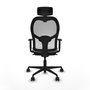 Piqueras y Crespo Chaise de Bureau 1D036N2 Gris Clair et Blanc