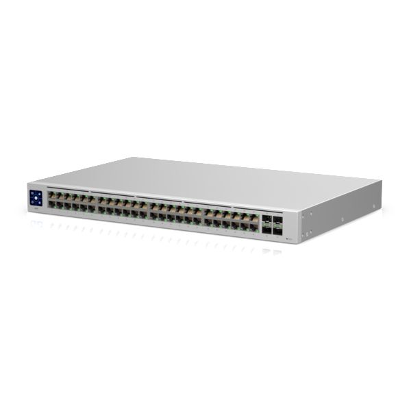 Ubiquiti - UniFi Switch 48 - Switch géré Ethernet Gigabit PoE avec 48 ports RJ45, 4 ports SFP 1G, écran tactile - Refroidissement silencieux Ubiquiti - UniFi Switch 48 - Switch géré Ethernet Gigabit PoE avec 48 ports RJ45, 4 ports SFP 1G, écran tactile - Refroidissement silencieux