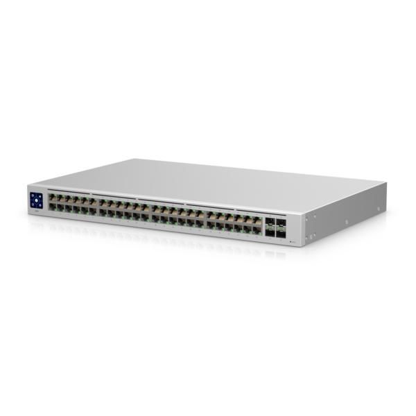 Ubiquiti - UniFi Switch 48 - Switch géré Ethernet Gigabit PoE avec 48 ports RJ45, 4 ports SFP 1G, écran tactile - Refroidissement silencieux Ubiquiti - UniFi Switch 48 - Switch géré Ethernet Gigabit PoE avec 48 ports RJ45, 4 ports SFP 1G, écran tactile - Refroidissement silencieux