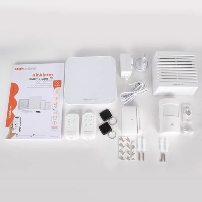 Scs Sentinel KitAlarm Alarme sans fil connectée Wi-Fi et GSM 4G