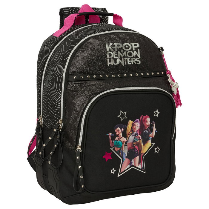 Safta Sac à dos double adaptable pour chariot K-Pop Demon Hunters - Energy 32x42x15cm