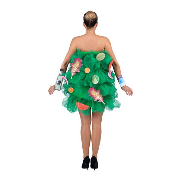 My Other Me - Déguisement Salade Vestido avec accessoires et bracelets - Taille One Size - Adulte - Vert