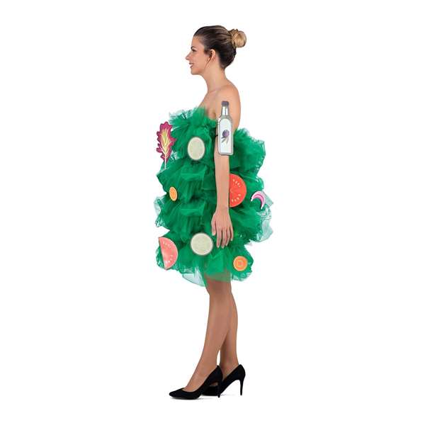My Other Me - Déguisement Salade Vestido avec accessoires et bracelets - Taille One Size - Adulte - Vert