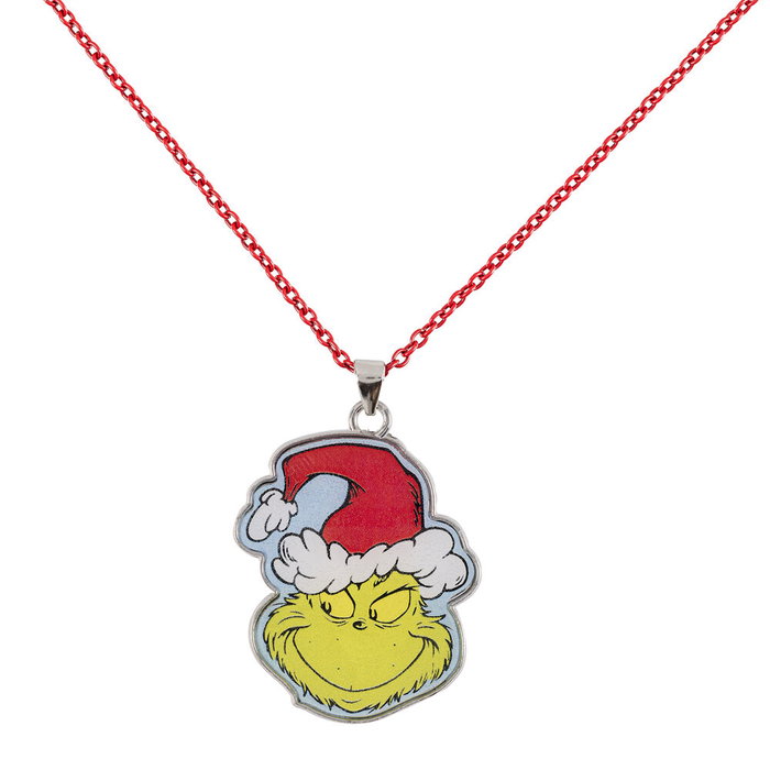 PEERS HARDY Set Bijoux de Noël - Pendentif et Boucles d'Oreilles assorties avec Le Grinch et Bonnet de Père Noël