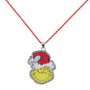 PEERS HARDY Set Bijoux de Noël - Pendentif et Boucles d'Oreilles assorties avec Le Grinch et Bonnet de Père Noël